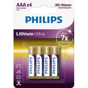 Батарейка Philips Lithium Ultra AAA BLI 4 UA